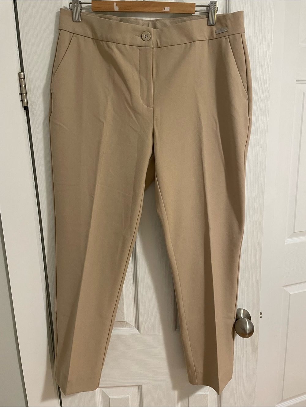 Badgley Mischka Tailored Beige Women's Dress Pants